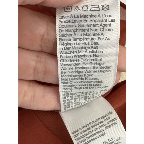 Madewell brown pink floral short sleeves blouse size 6 - Picture 5 of 7